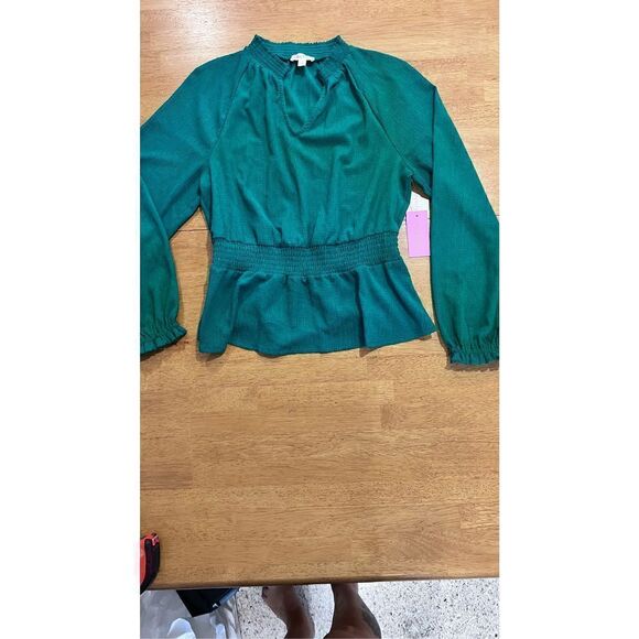RILEY & RAE GREEN GAUZE BLOUSE WOMEN'S SIZE S NEW  P1-151 - Picture 1 of 11